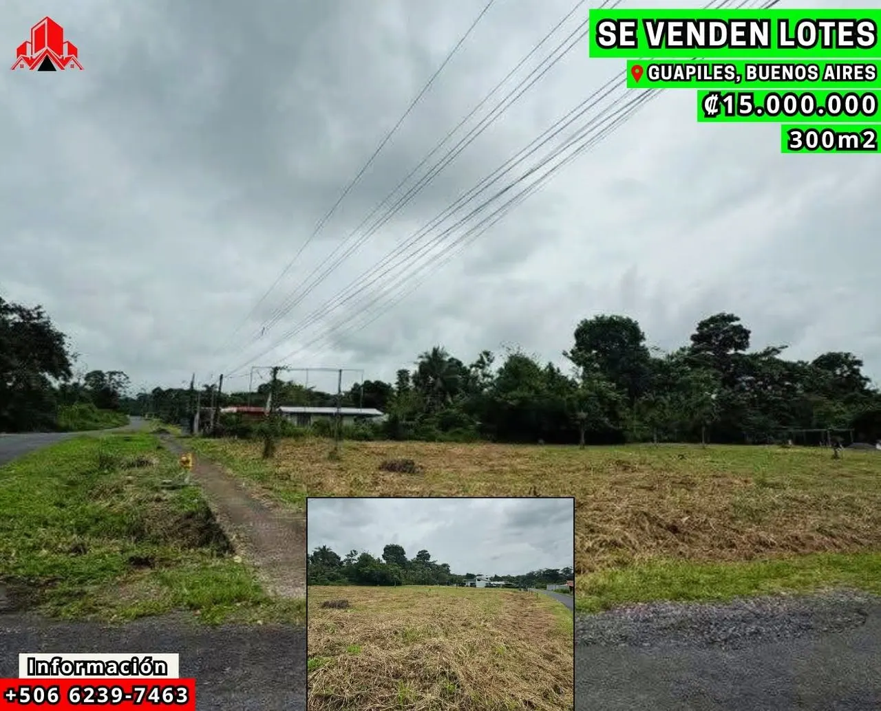 Arte de venta: lotes en Guápiles, Buenos Aires, ₡15.000.000, 300 m²