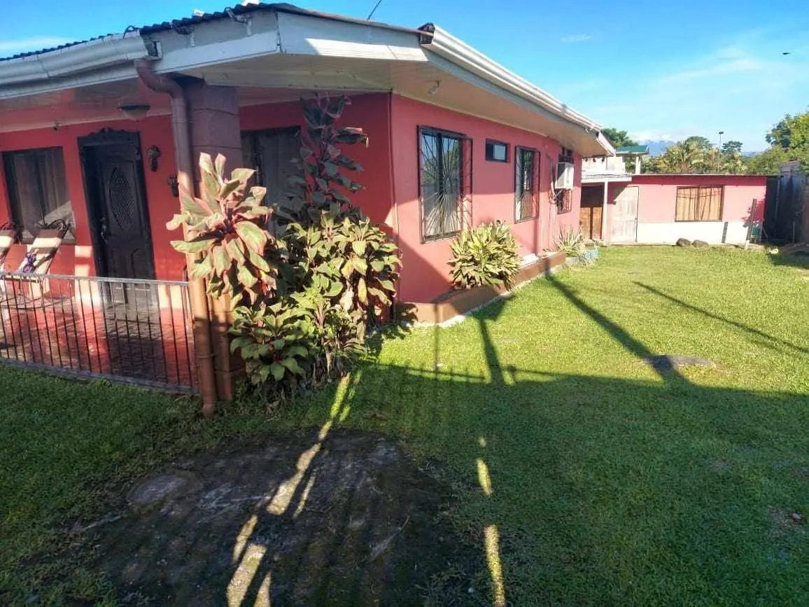Frente de la casa con plantas ornamentales